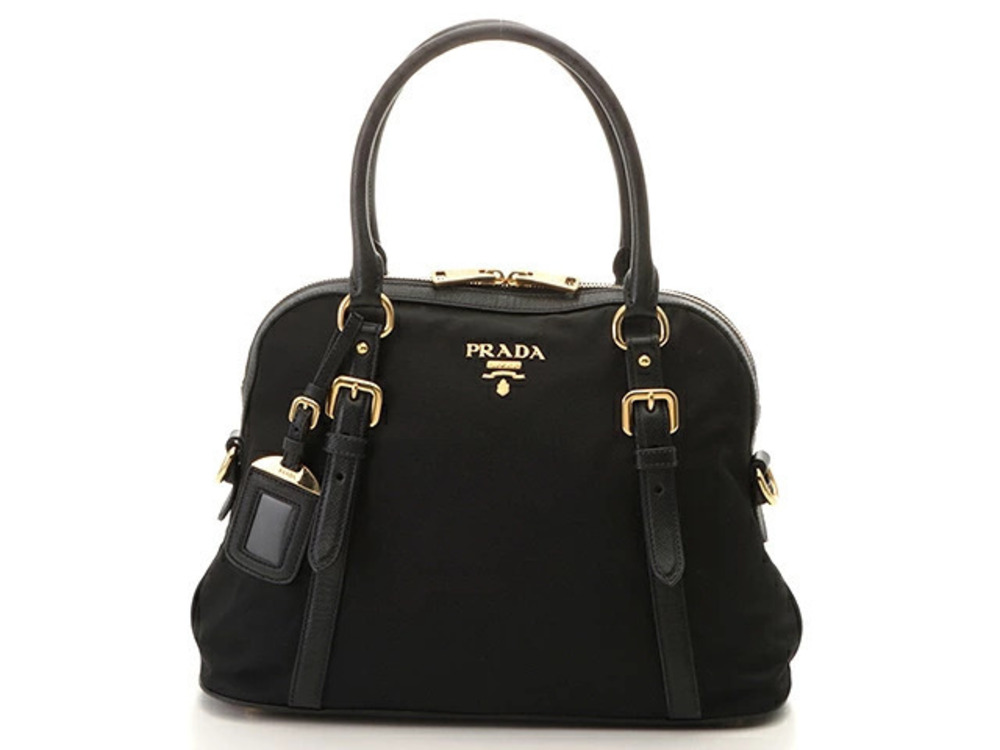 Prada shoulder bag black saffiano leather